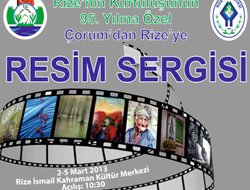 Çorum’dan Rize'ye Resim Sergisi