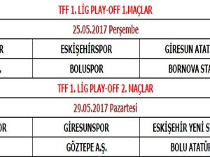 Play-off Yarı Final Programı Açıklandı
