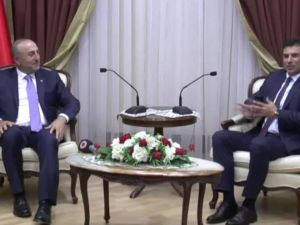 Kktc Başbakanı Bakan Çavuşoğlu’nu Kabul Etti