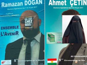 Fransa’da Türk Adayların Afişlerine Çirkin Saldırı