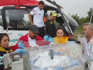 Ambulans Helikopter Yeni Doğan Bebek İçin Havalandı