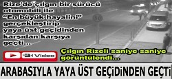Minübüsle üst geçitten geçti