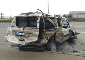 Of'ta trafik kazası: 1 yaralı