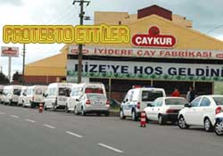 Rize'de kontak kapatma eylemi