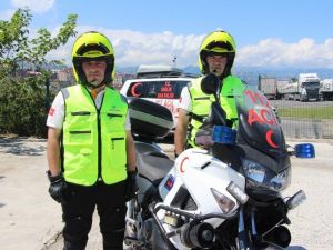 Trabzon’da Trafik Sıkıştığında Sağlık İçin Onlar Devreye Giriyor
