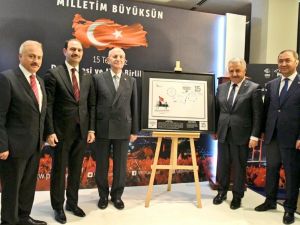 “Demokrasi Ve Milli Birlik Günü” Pulu Tedavüle Sunuldu