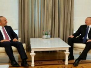 Çavuşoğlu, İlham Aliyev İle Görüştü