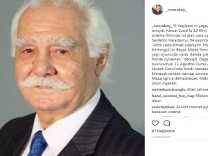 Yeşilçam’ın Usta İsmi Hayatını Kaybetti