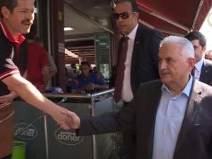 Başbakan Yıldırım’dan Esnaf Ziyareti