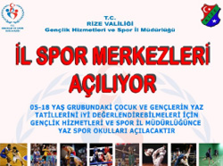 Rize'de Yaz Spor Okulları Açılıyor