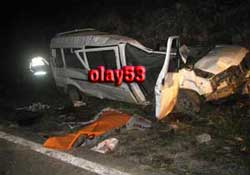 Ç.Hemşin'de feci kaza 3 ölü, 2 yaralı