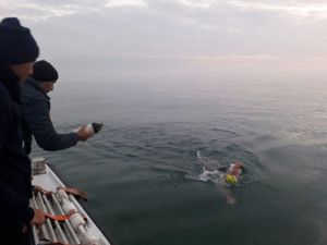 Milli Yüzücü Emre Seven, Manş Denizi’ni Geçti