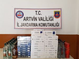 Artvin’de Kaçak Sigara Ve İçki Operasyonu