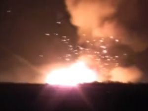 Ukrayna’da Askeri Üstte Patlama