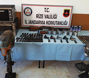 Rize'de Kaçak Silah Atölyelerine Operasyon