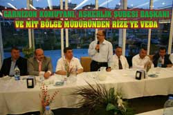 Rize'ye veda ettiler