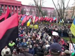 Ukrayna’da Saakaşvili’ye Destek Gösterisi