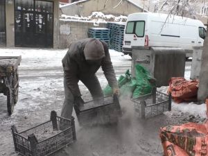 Yanmış Kömür Toplayarak Ailesini Geçindiriyor