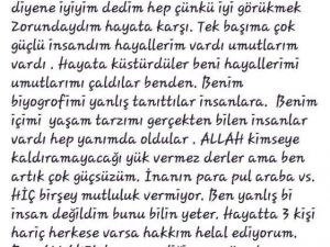 Sosyal Medyadan Vedalaşıp İntihar Etti