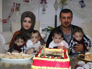 ‘Yaşamaz’denilen Dördüzler İlk Yaş Günlerini Kutladı
