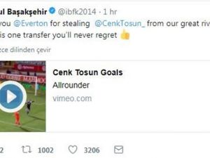 Başakşehir’den Cenk Tosun Paylaşımı