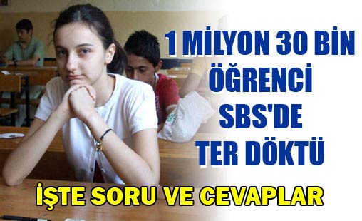 SBS soruları ve cevap anahtarı