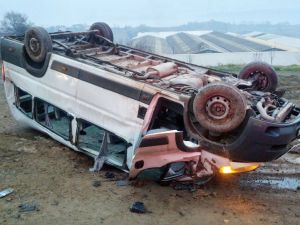 Madencileri Taşıyan Minibüs Takla Attı: 12 Yaralı