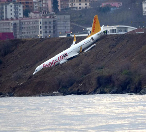 Trabzon'da Pistten Çıkan Uçağın İçinde Çekilen Görüntüler Ortaya Çıktı