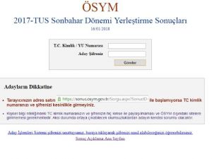 Tus Sonbahar Dönemi Yerleştirme Sonuçları Açıklandı
