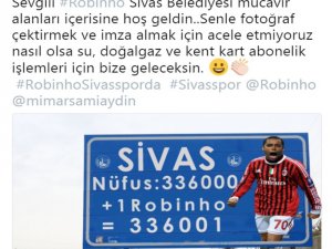 Sivas Belediyesi’nden İlginç Robinho Paylaşımı