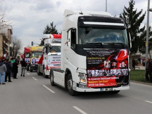 Tırcılardan Mehmetçik’e Destek Konvoyu