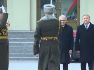 Yıldırım Belarus’ta Resmi Törenle Karşılandı