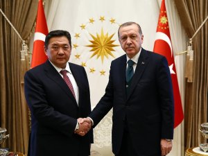 Erdoğan, Moğolistan Meclis Başkanı Enkhbold’u Kabul Etti