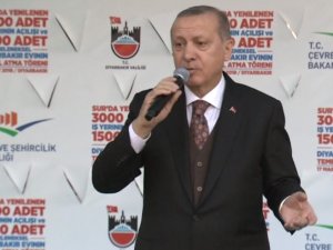 Erdoğan Sur’da Temel Atma Törenine Katıldı