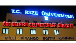 Rize Üniversitesi Uyarıyor