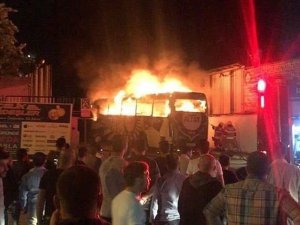Altay’ın Takım Otobüsü Alev Alev Yandı