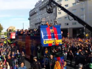 Barcelona Şampiyonluğu Kutladı