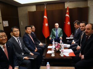 Erdoğan, Lg Firması Yöneticilerini Kabul Etti
