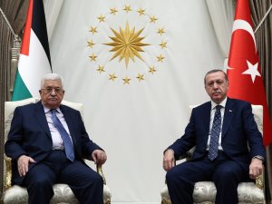 Erdoğan, Filistin Devlet Başkanı Abbas’la Görüştü