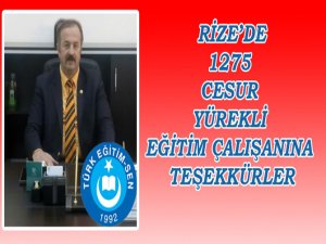Köseoğlu, Türk Eğitim Sen Ailesine Teşekkür Ederiz