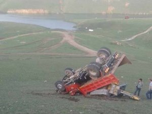 Hurdaya Dönen İş Makinesinden Sağ Kurtuldu
