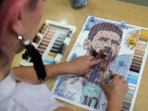 6 Bin Tel Tokadan Messi Portresi
