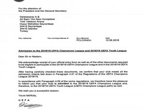 Galatasaray’a Uefa’dan Mektup Var