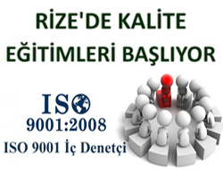 Rize'de Kalite Eğitimleri Başlıyor