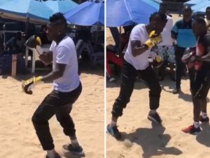 Asamoah Gyan Boks Hünerlerini Sergiledi