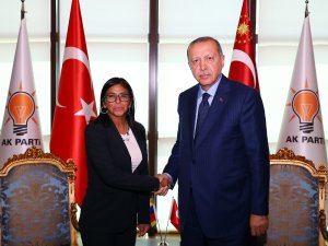 Erdoğan, Venezuela Cumhurbaşkanı Yardımcısı İle Görüştü