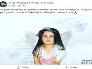 Ünlü Futbolcudan Yeğeni Leyla İçin “Cennete Uçtu” Paylaşımı