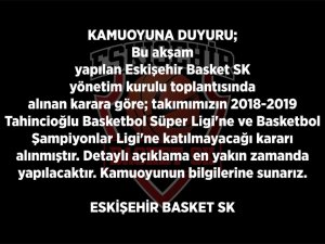 Eskişehir Basket, Ligden Ve Şampiyonlar Ligi’nden Çekildi
