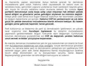 Kılıçdaroğlu’nun Başdanışmanı İstifa Etti