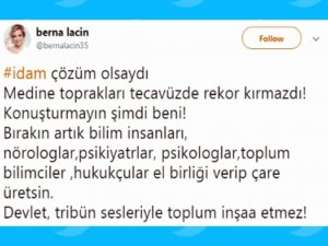 Berna Laçin’in İdam Tweetine Hapis İstemi